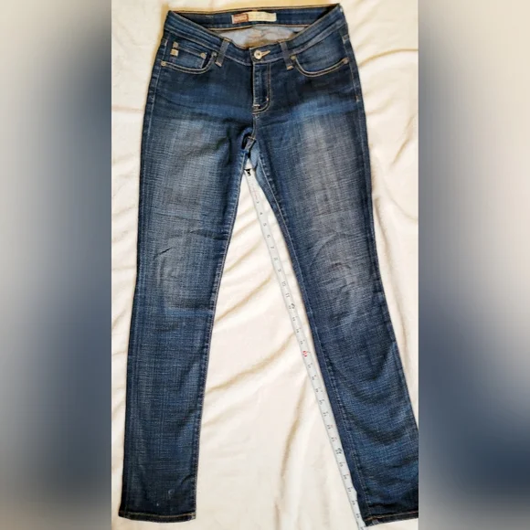 Big Star Alex Skinny Jeans Women's 27 Dark Wash Blue Stretch Denim Mid Rise Pant - Picture 2 of 13